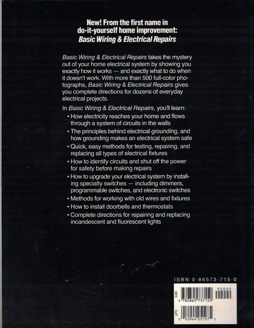 Basic Wiring & Electric Repair (Black & Decker Home Improvement Library)
